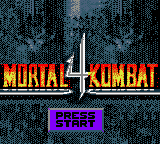 Mortal Kombat 4 Title Screen